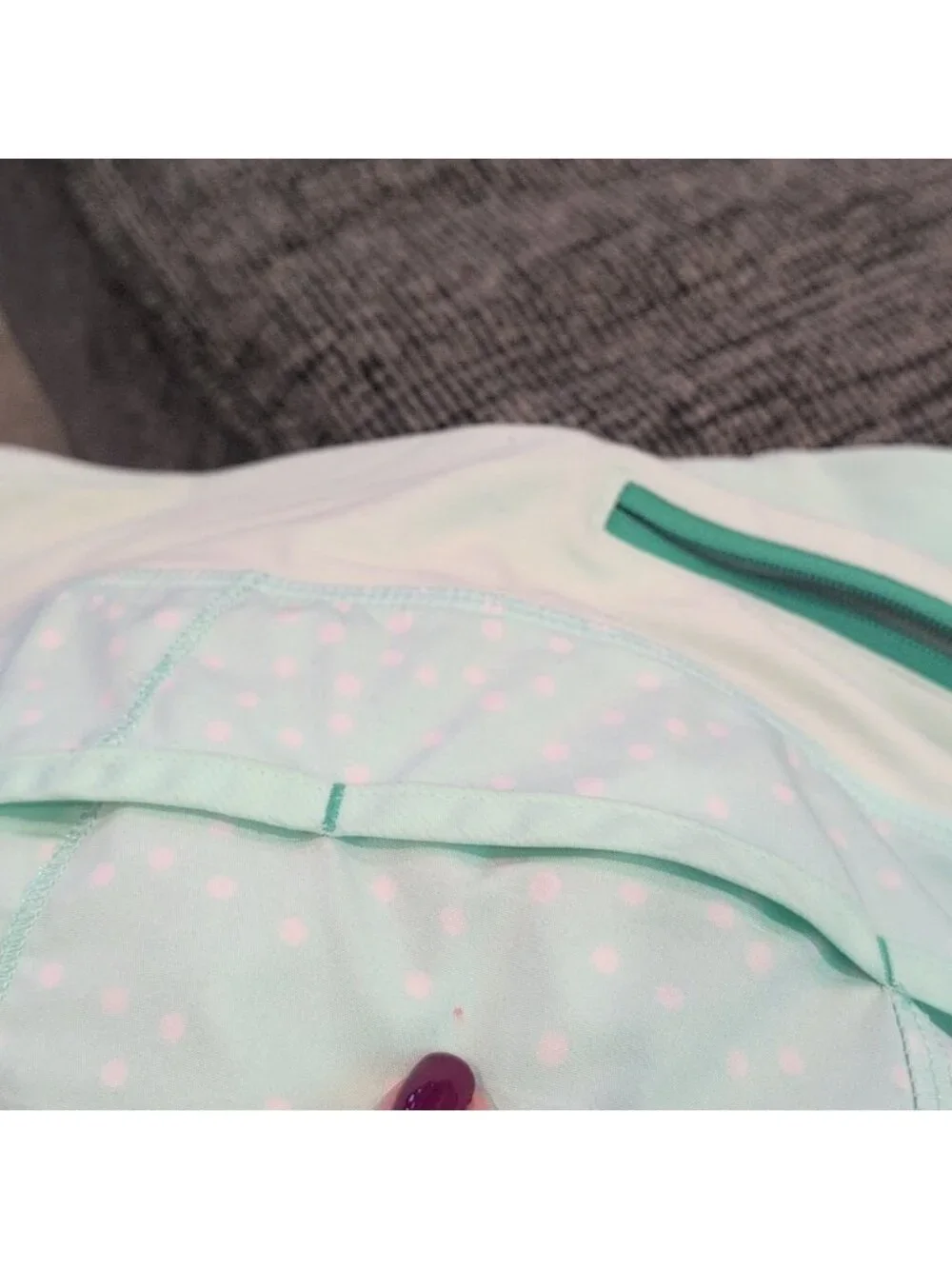 Lululemon Run: Speed Short - Petit Dot Fresh Teal / Fresh Teal * Flaw